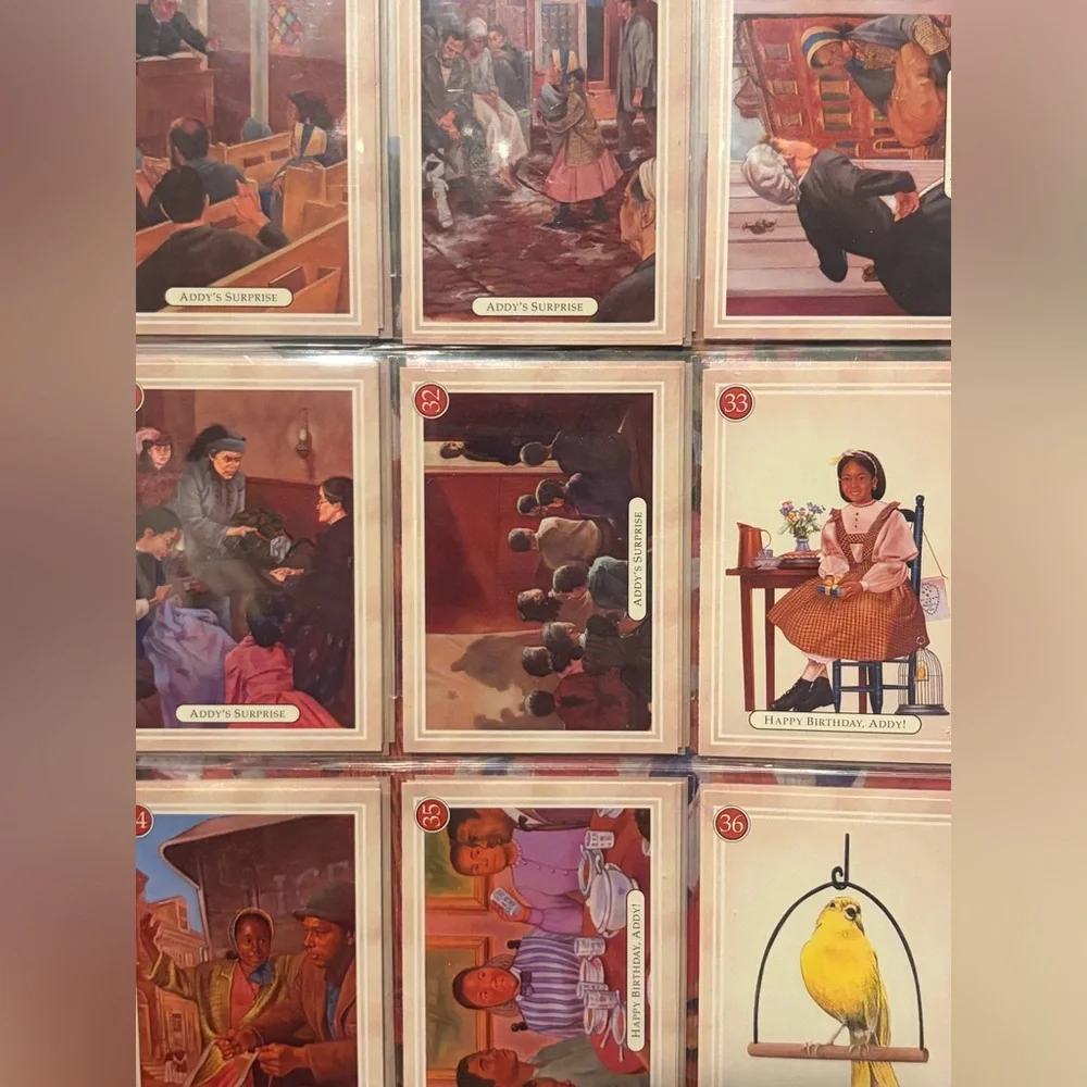 Vintage 120+ American Girl Trading Cards in American Girl Trading Card Album